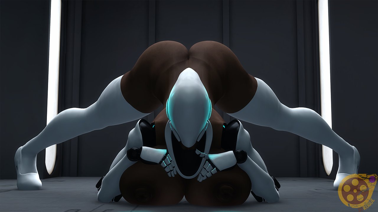 3d_(artwork) ass_up big_breasts breasts digital_media_(artwork) faceless female haydee haydee_(game) holding_breast machine not_furry robot sfrogue solo spread_legs spreading video_games