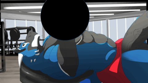 16:9 2020 abs animated anthro bench_press big_penis bodily_fluids clothed clothing cum cumshot ejaculation erection foreskin genital_fluids genitals huge_pecs huge_penis lifting_weight low_res male muscular muscular_anthro muscular_arms muscular_male pecs penis red_clothing red_underwear short_playtime uncut underwear underwear_only vein veiny_penis weight_room widescreen zawn