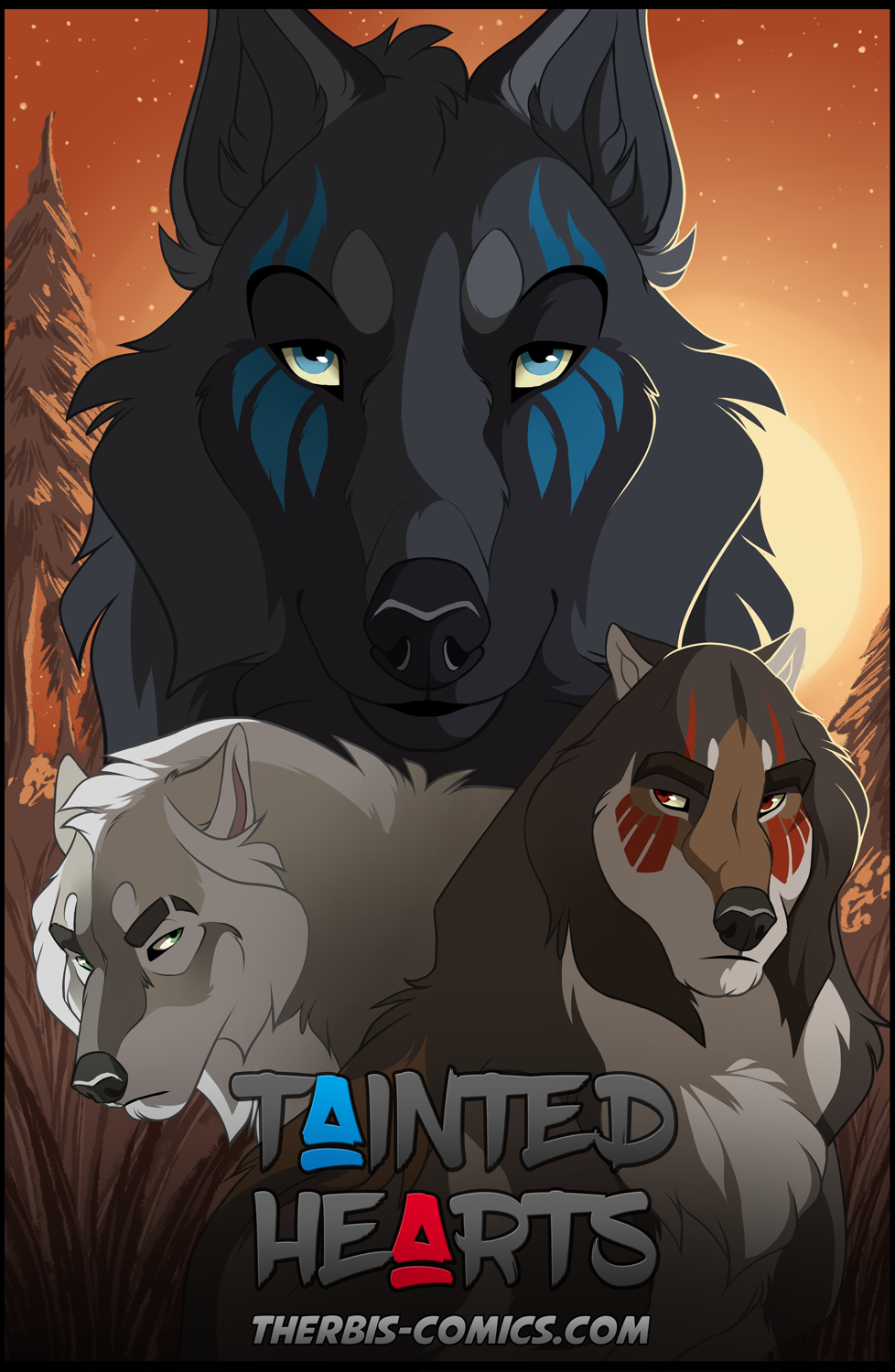 / angry canid canine canis charme comic cover cover_art cover_page female feral group hi_res male mammal me text therbis url webcomic wolf