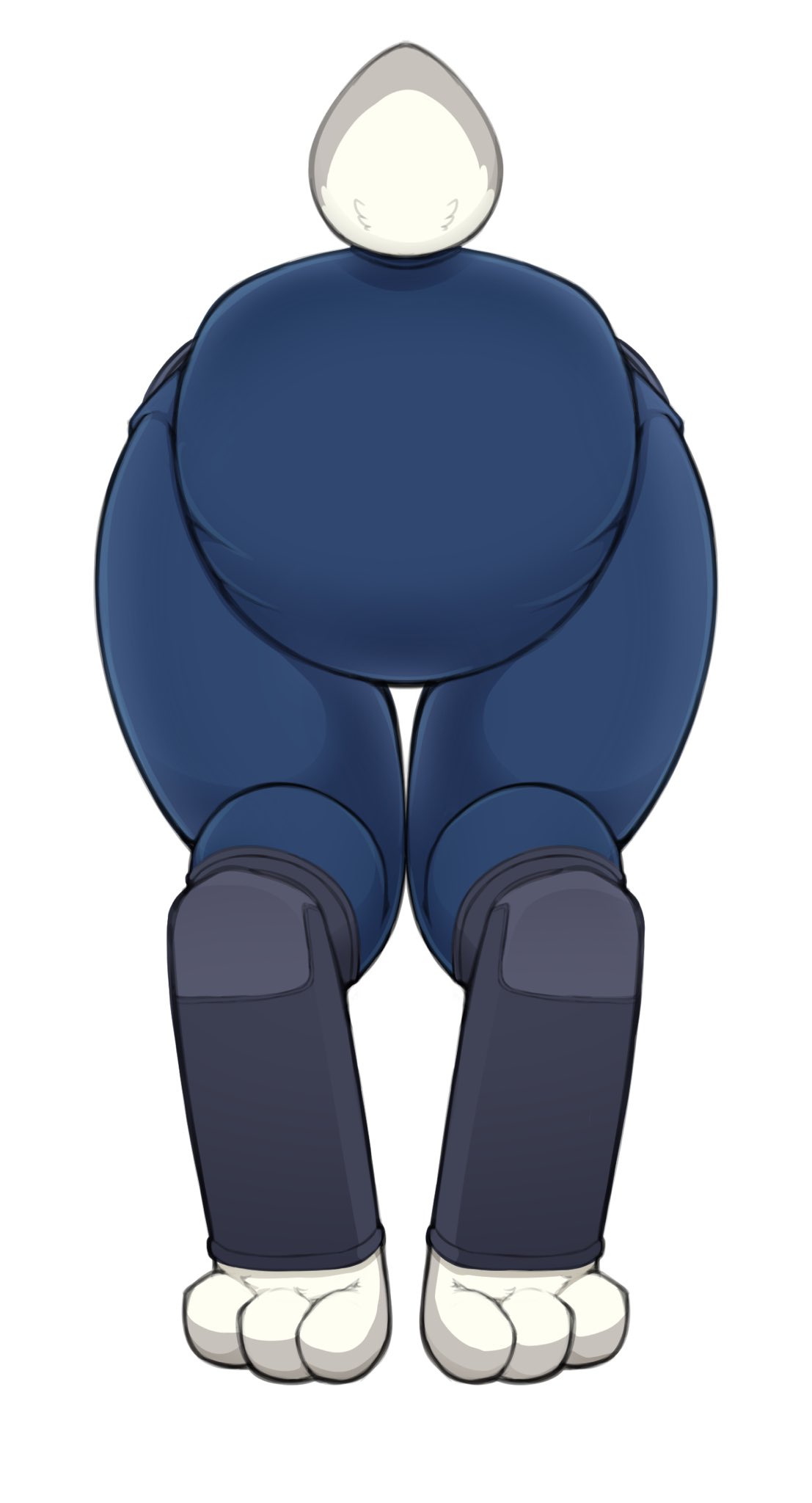 2021 3_toes anthro bottomwear clothing diaper disney feet female furgonomics hi_res hind_legs judy_hopps lagomorph leporid mammal nyanyakotarou rabbit rear_view solo toes zootopia