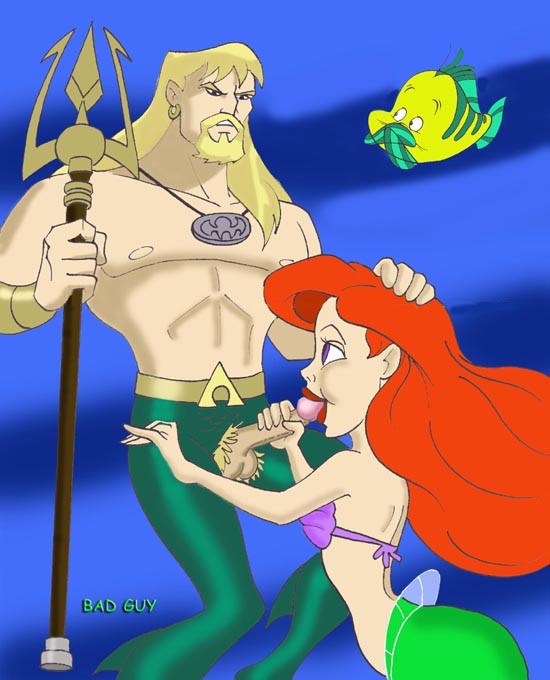 aquaman ariel bad_guy crossover dc dcau disney flounder the_little_mermaid