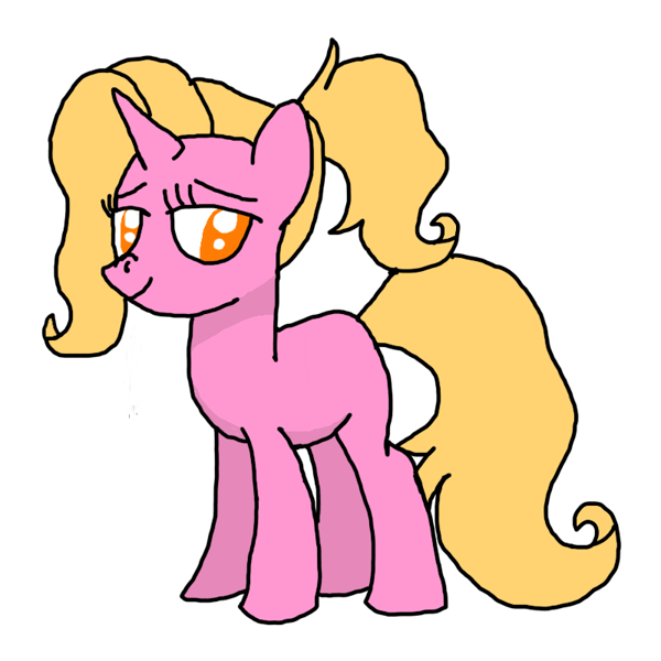 1:1 alpha_channel equid equine female feral friendship_is_magic fur hasbro horn looking_at_viewer luster_dawn_(mlp) mammal mane my_little_pony orange_mane pink_body pink_fur simple_background standing transparent_background unicorn whistle_blossom