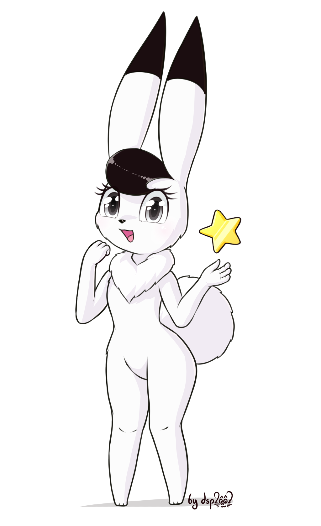 2017 alpha_channel animal_humanoid anthro captain_bokko dsp2003 female hi_res humanoid lagomorph lagomorph_humanoid leporid_humanoid looking_at_viewer mammal mammal_humanoid open_mouth osamu_tezuka rabbit_humanoid signature simple_background solo star the_amazing_3 transparent_background white_body