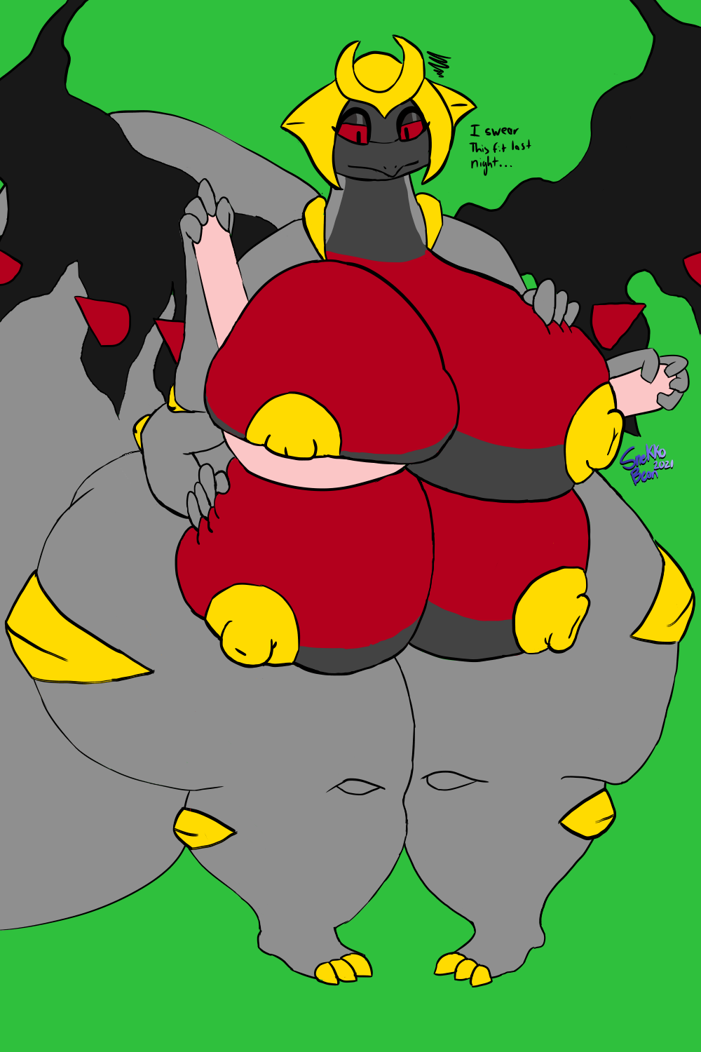 2:3 4_breasts altered_forme_giratina anthro big_breasts big_butt biped breasts butt clothing digital_media_(artwork) dragon female giratina hi_res huge_breasts humanoid hyper legendary_pok&eacute;mon multi_breast nintendo nipples not_furry nude pok&eacute;mon pok&eacute;mon_(species) simple_background snekkobean solo standing thick_thighs video_games wide_hips wings