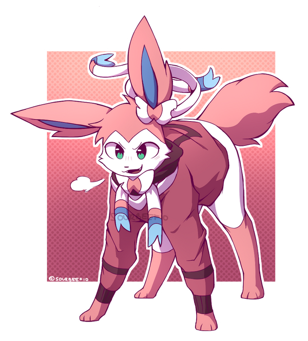 alpha_channel ambiguous_gender anime canid canine clothing eeveelution gaming mammal mien_soup nintendo pok&eacute;mon pok&eacute;mon_(species) pose ribbons simple_background solo sylveon unknown_artist video_games