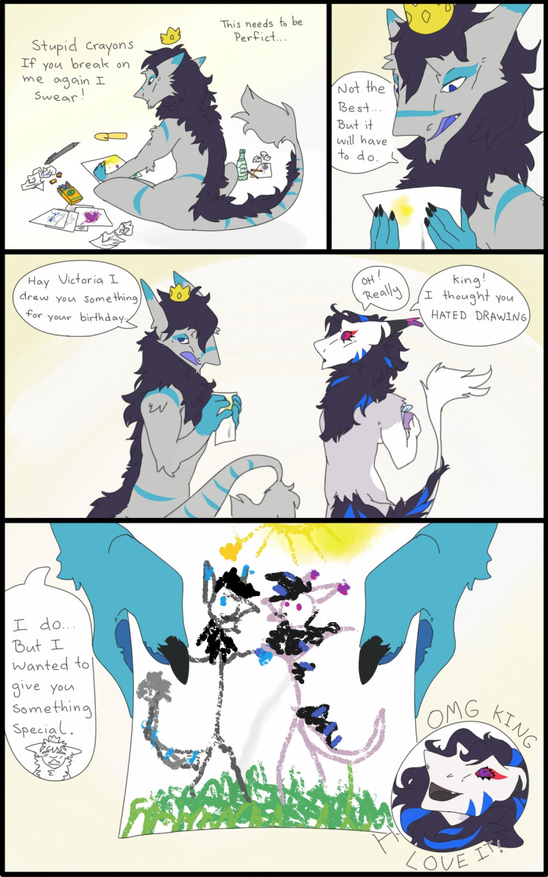 comic dialogue drawing female hi_res king_chulapa male male/female open_mouth sergal sitting tail tail_tuft tuft unknown_artist victoria_(sergal)