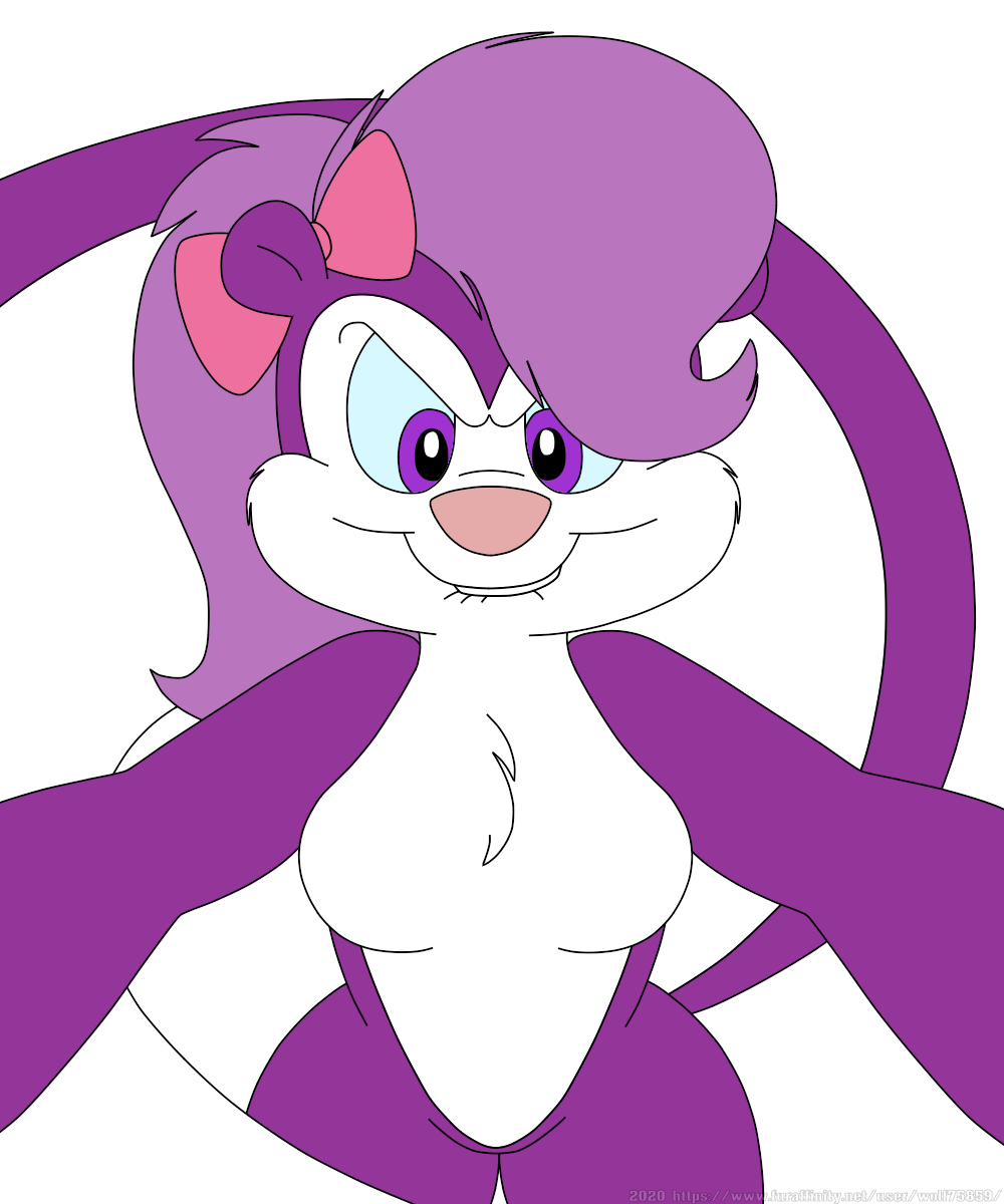 accessory alpha_channel anthro domination female fifi_la_fume first_person_view grabbing hair_accessory hair_bow hair_ribbon hi_res looking_at_viewer mammal mephitid nude ribbons simple_background skunk solo subarashi tiny_toon_adventures transparent_background warner_brothers