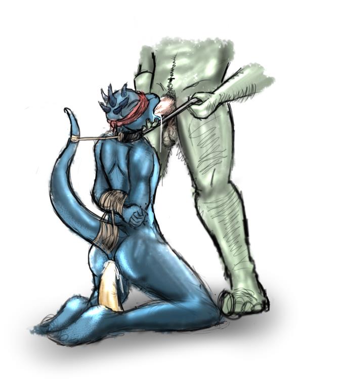 anal anal_penetration anthro argonian arms_tied balls bdsm bethesda_softworks blindfold bodily_fluids bondage bound bugbean butt collar cum cum_in_mouth cum_inside dildo dildo_sitting domination double_penetration duo fellatio forced genital_fluids genitals hair hands_behind_back horn humanoid kneeling leash leash_pull lizard male male/male male_penetrated male_penetrating male_penetrating_male nude oral oral_penetration orc penetration penile penis raised_tail reptile rope rope_bondage scalie sex sex_toy sketch submissive submissive_male tail_bondage the_elder_scrolls video_games