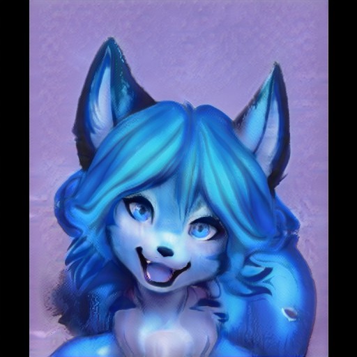 :d anthro artbreeder black_body black_fur black_lips black_lipstick blue_body blue_eyes blue_fur canid canine cute_expression cute_face cute_fangs ear_tuft ears_up fangs female fox fur hair inner_ear_fluff invalid_tag kemono kittehlazer krystal lips lipstick looking_at_viewer looking_pleasured makeup mammal neural_network nintendo purple_background simple_background smile smiling_at_viewer solo solo_focus star_fox thick_lips tongue tuft video_games white_body white_fur