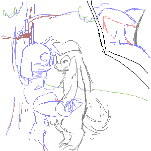 against_tree anthro bound cave_story digital_media_(artwork) duo female forced genitals hands_tied hatiimiga lagomorph low_res male male/female mammal mimiga penis plant pussy rape sex sketch skoll standing standing_sex tree video_games