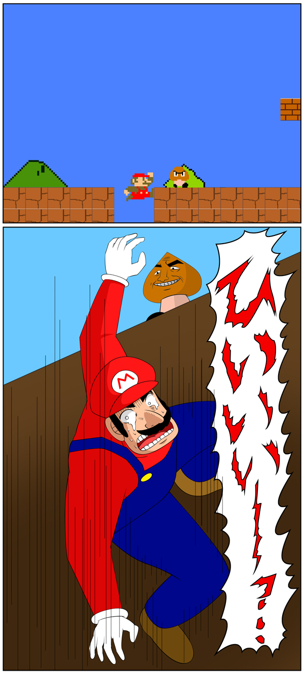 bad_id bad_pixiv_id comic d-max failure goomba highres kaiji mario mario_(series) parody super_mario_bros. troll_face