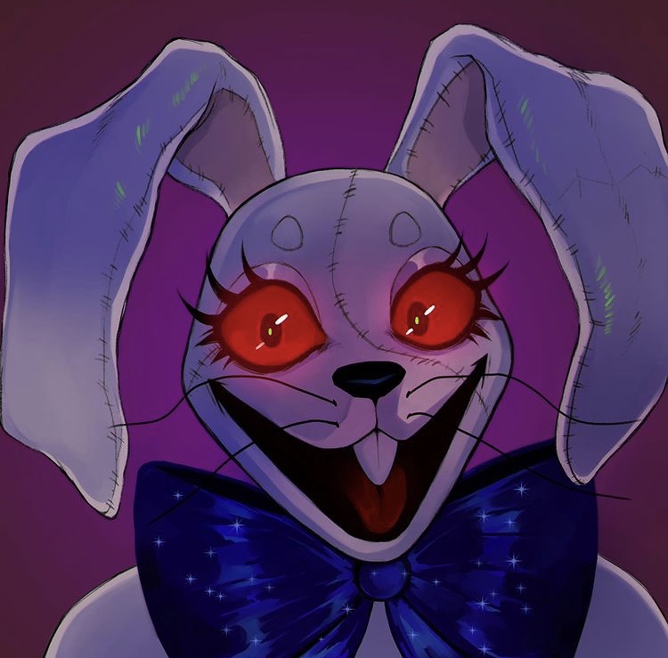 2021 anthro big_bow_tie bow_tie buckteeth digital_drawing_(artwork) digital_media_(artwork) female five_nights_at_freddy's five_nights_at_freddy's:_security_breach headshot_portrait lagomorph leporid looking_at_viewer mammal mechanical_jaws open_mouth open_smile portrait rabbit red_eyes smile solo teeth vanny_(fnaf) video_games whiskers white_body