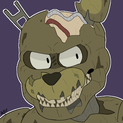 2018 alternate_version_at_source animatronic anthro big_teeth black_eyes bone buckteeth close-up corpse death dilated_pupils endoskeleton exposed_endoskeleton exposed_skull five_nights_at_freddy's freddy_fazbear's_pizzeria_simulator green_ears green_nose grey_sclera icon lagomorph leporid long_ears looking_aside looking_away low_res machine male mammal metal metallic metallic_body multicolored_ears notched_ear portrait purple_background rabbit robot scraptrap_(fnaf) sharp_teeth simple_background skull smile snazzamazing solo tan_body teeth torn_arm torn_body two_tone_ears video_games wire