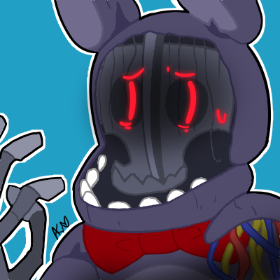 1_arm 2018 alternate_version_at_source ambiguous_gender animatronic anthro blue_background bodily_fluids bow_tie close-up faceless faceless_character five_nights_at_freddy's five_nights_at_freddy's_2 icon lagomorph leporid long_ears looking_aside looking_away low_res machine mammal metal metallic metallic_body multicolored_body multicolored_ears notched_ear portrait pupils purple_body purple_ears rabbit raised_arm red_eyes robot robot_arm robotic_arm sad simple_background slit_pupils snazzamazing solo sweat teeth torn_arm two_tone_body two_tone_ears video_games wire withered withered_bonnie_(fnaf)