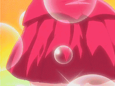 akahori_gedou_hour_rabuge animated animated_gif bouncing_breasts breasts huge_breasts lowres salute screencap solo