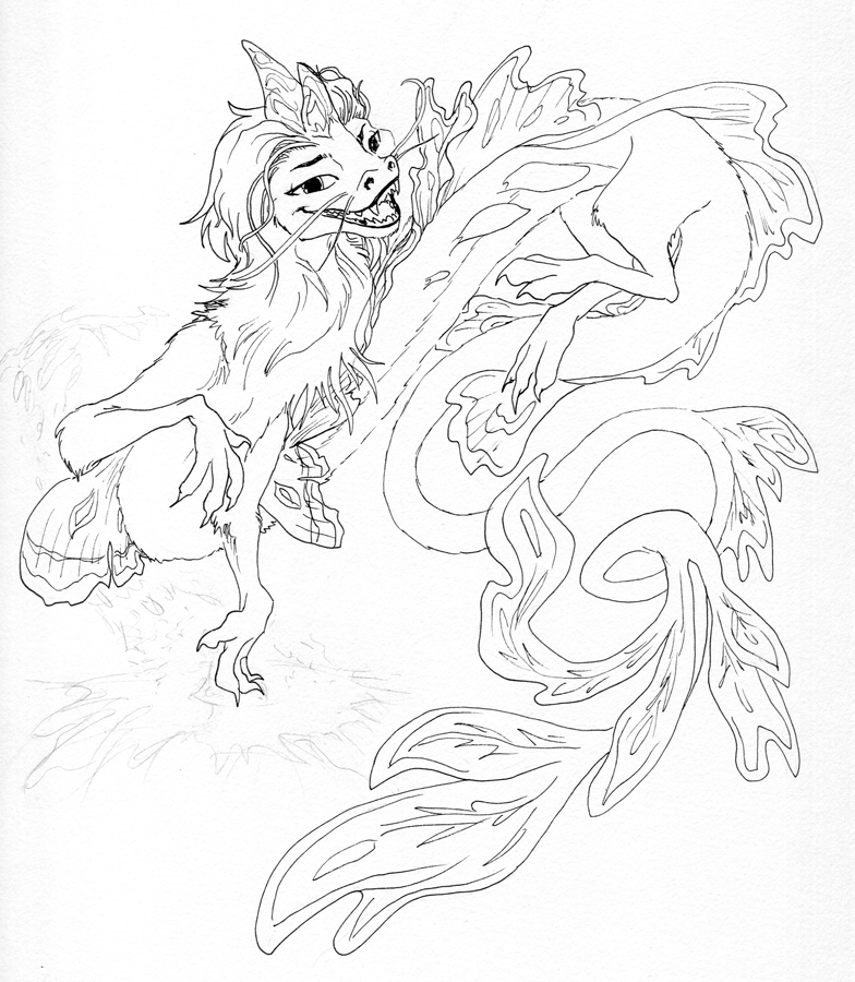 aquatic_dragon asian_mythology barbel_(anatomy) claws disney dragon east_asian_mythology eastern_dragon fangs female feral flesh_whiskers horn line_art looking_at_viewer marine monochrome mythology open_mouth open_smile raya_and_the_last_dragon rienkarrot simple_background sisu_(ratld) smile solo stripes_(marking) white_background