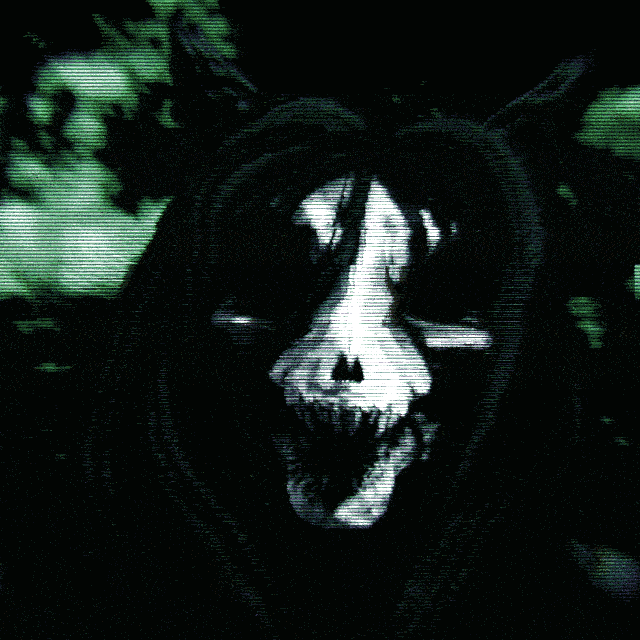 1:1 3d_(artwork) abstract_background animated anthro black_hair bone creepypasta digital_media_(artwork) empty_eyes female glowing glowing_eyes green_eyes hair humanoid malo monster nightmare_fuel open_mouth roy_artorius scanlines scp-1471 scp-1471-a scp_foundation short_playtime skull solo unity3d