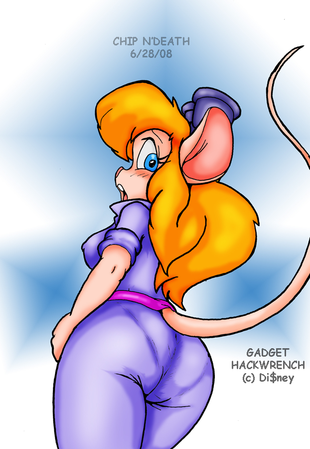 2008 anthro butt chip_'n_dale_rescue_rangers chip_n'death clothing disney female gadget_hackwrench hair looking_back mammal mouse murid murine panty_lines rodent solo