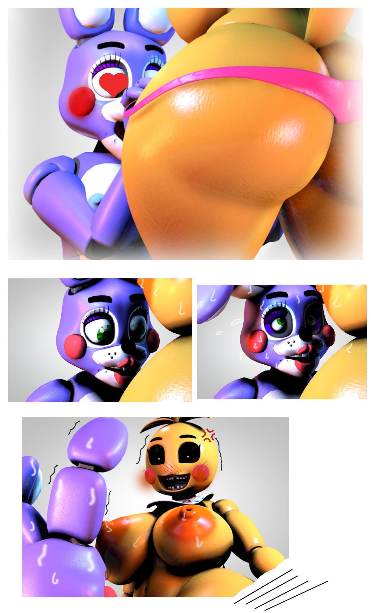 The Big ImageBoard (TBIB) - 3d (artwork) animatronic anthro areola avian  bird chicken dhenrryfox digital media (artwork) duo female five nights at  freddys five nights at freddys 2 galliform gallus (genus) hi