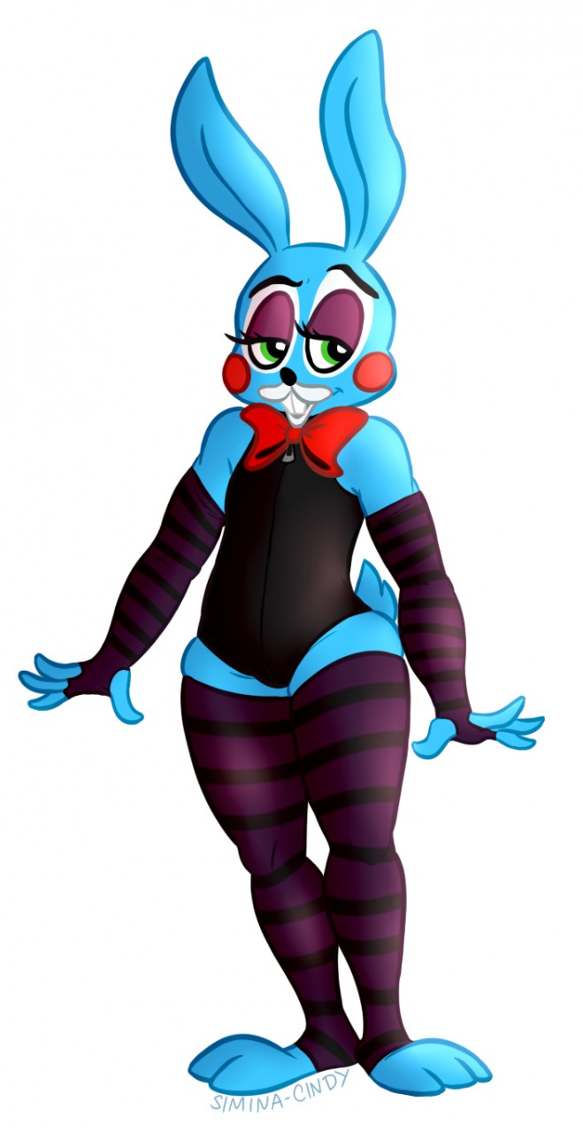 blue_body blue_fur bow_tie five_nights_at_freddy's five_nights_at_freddy's_2 fur green_eyes hi_res lagomorph leporid male mammal rabbit simina-cindy solo toy_bonnie_(fnaf) video_games