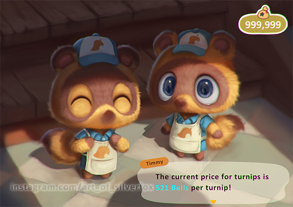 animal_crossing anthro apron baseball_cap blue_eyes brown_body brown_fur canid canine clothed clothing dialogue english_text eyes_closed fully_clothed fur group hat headgear headwear male mammal nintendo raccoon_dog sibling silverfox5213 tanuki text timmy_nook tommy_nook video_games