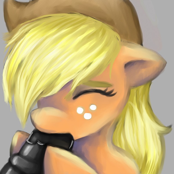 1:1 applejack_(mlp) duo equid equine eyes_closed female friendship_is_magic grey_background hasbro hay horse male male/female mammal my_little_pony oral pony rainbowsprinklesart simple_background