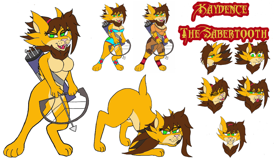 2021 anthro ass_up bow_(weapon) clothing digital_drawing_(artwork) digital_media_(artwork) doubutsu_no_sekai doubutsunosekai emotions felid feline female feral fur gesture green_eyes hair holding_object holding_weapon icons looking_at_viewer machairodontine mammal model_sheet multicolored_body multicolored_ears multicolored_fur multicolored_hair multicolored_tail multiple_poses pose ranged_weapon simple_background sofia_langly_(kaydence) solo suggestive suggestive_gesture text url weapon