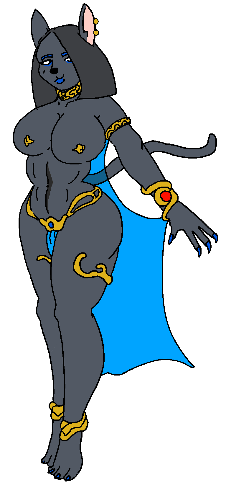 alpha_channel animal_humanoid anthro belly_dancer belly_dancer_outfit big_breasts big_butt bottomwear braclet breasts butt clothing collar felid felid_humanoid feline feline_humanoid female hair harem_girl harem_jewelry harem_outfit hi_res humanoid lipstick loincloth ludaca makeup mammal mammal_humanoid nipple_tassels short_hair slave slave_bikini solo thick_thighs