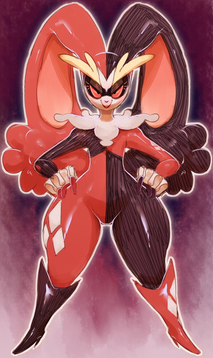 anthro batman_(series) clothing cosplay dc_comics female generation_4_pokemon harley_quinn hi_res joker_caught_a_pokemon lagomorph lopunny mammal multicolored_clothing nintendo pokemon pokemon_(species) solo sunibee thick_thighs two_tone_clothing