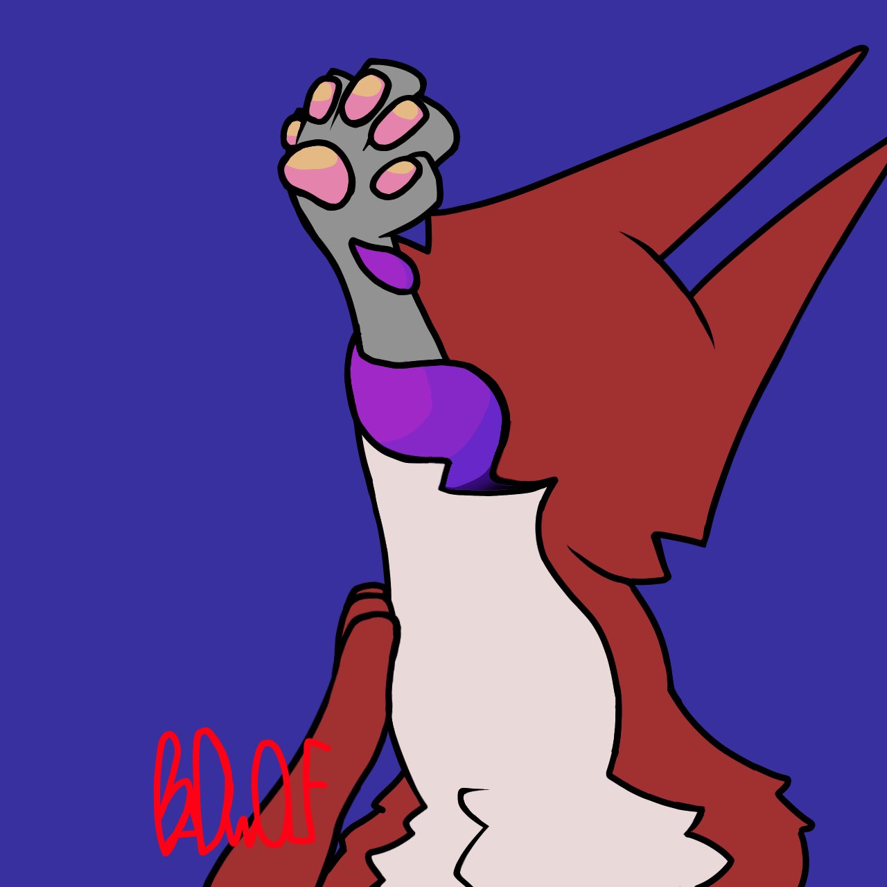 ambiguous_gender anthro bad_woolf4 belly canid canine chest_tuft colored_sketch duo faceless_character fur hi_res long_tongue male male/ambiguous mammal multicolored_body neck_bulge partially_inside pawpads red_body red_fur simple_background sketch solo swallowing tongue tuft two_tone_body vore white_belly