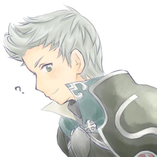 1boy ? armor black_armor collared_cape fire_emblem fire_emblem_fates grey_eyes grey_hair light_smile lowres male_focus quiff ritsuki_feif shoulder_armor silas_(fire_emblem)