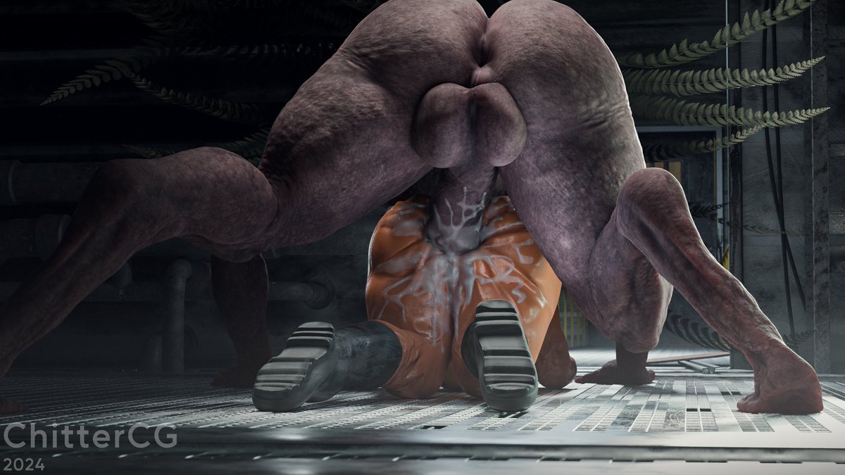 3d_(artwork) alien ambiguous_gender ambiguous_penetration anus backsack balls big_balls big_butt big_penis bodily_fluids bracken_(lethal_company) butt clothed clothed/nude clothed_ambiguous clothed_ambiguous_nude_male clothed_penetration clothed_sex clothing cum cum_inside deepspacebug digital_media_(artwork) digitigrade duo forced genital_fluids genitals girly hazmat_suit huge_butt huge_thighs human interspecies lethal_company male mammal nude nude_male penetration penis rape rear_view sex thick_thighs