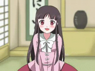 animated animated_gif bangs houraisan_kaguya lowres sexually_suggestive solo touhou warped_context