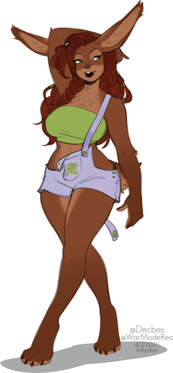 2021 alpha_channel anthro breasts brown_body brown_fur brown_hair digital_media_(artwork) female fur hair hi_res kittydee lagomorph leporid mammal rabbit solo tan_body tan_fur