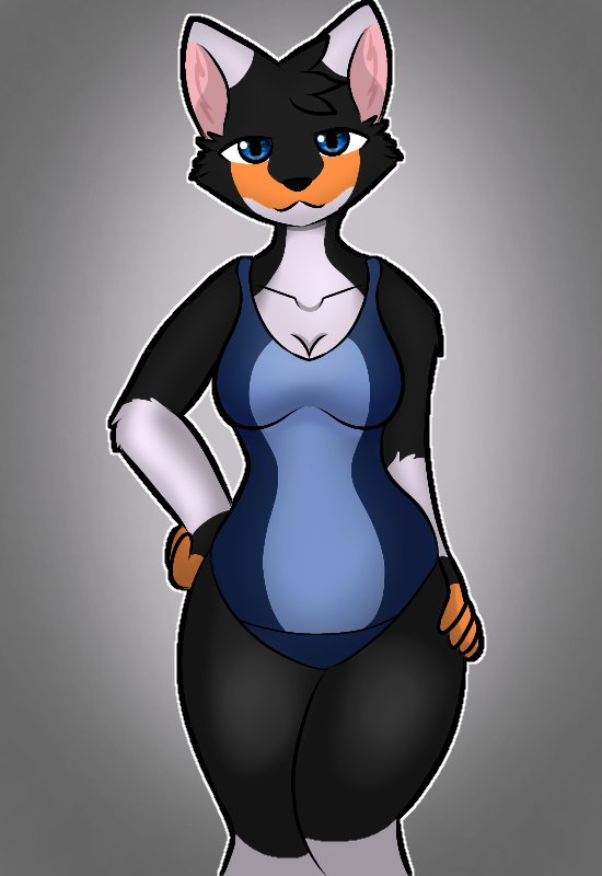 animal_humanoid anthro big_breasts breasts canid canid_humanoid canine canine_humanoid canis crossed_legs dar_fur dark_body dark_fur eyes_blue female fox fox_humanoid fur humanoid looking_at_viewer mammal mammal_humanoid red_fox skade skade_nsfw_(artist) skade_the_fox smile solo wide_eyed wide_hips wolf wolf_humanoid