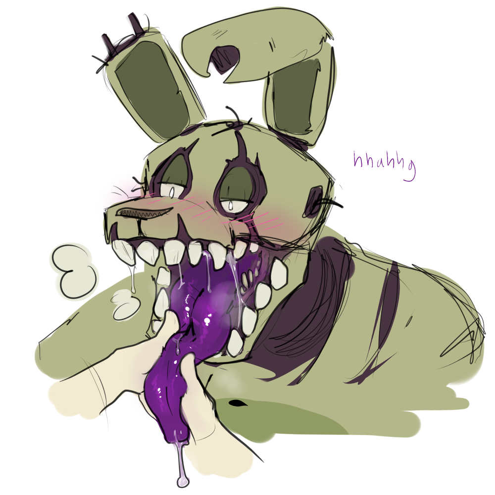 1:1 2021 ambiguous_gender animatronic anthro anthro_focus blush bodily_fluids breath corpse death disembodied_hand drooling duo english_text five_nights_at_freddy's five_nights_at_freddy's_3 green_body green_nose half-closed_eyes holding_tongue lagomorph leporid long_ears long_tongue looking_pleasured machine male male_focus mammal monsterdongles mouth_shot multicolored_body narrowed_eyes notched_ear open_mouth portrait rabbit robot saliva sharp_teeth simple_background solo_focus springtrap_(fnaf) tan_body tan_skin teeth text tongue tongue_out torn_body torn_face two_tone_body video_games white_background white_eyes wire