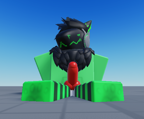 3d_(artwork) anthro black_body black_fur clothing digital_media_(artwork) fur genitals hands_behind_back hoodie knot lol_comments low_res machine male model penis protogen red_penis roblox sitting solo topwear unknown_artist