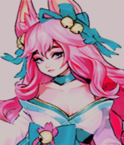 ahri animal_ears fox fox_ears league_of_legends lowres pixiv_id spirit_blossom_ahri