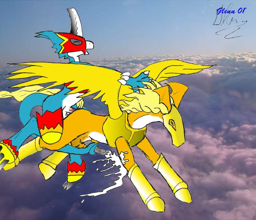 digimon flamedramon glenn pegasusmon tagme