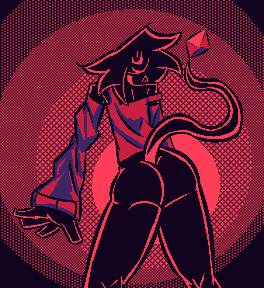 aliasing ambiguous_gender big_butt bottomless butt clothed clothing dakuterooty dark_body dark_skin dithering gradient_background humanoid null_(dakuterooty) presenting shadow_creature simple_background sleeves solo thick_thighs topwear