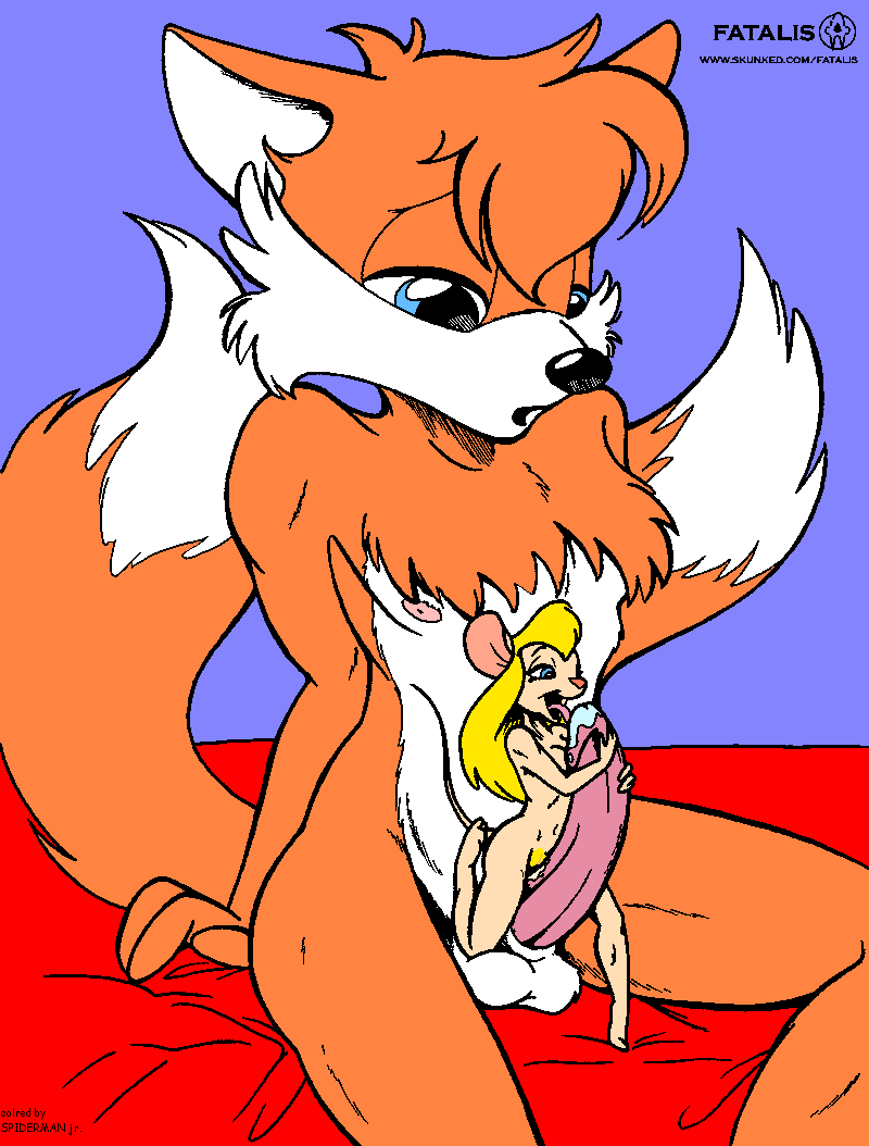 anthro balls canid canine chip_'n_dale_rescue_rangers disney duo fatalis_(artist) female fox gadget_hackwrench genitals larger_male licking male male/female mammal masturbation miles_prower mouse murid murine nipples oral penile penile_masturbation penis penis_lick pink_nipples rodent sega sex size_difference smaller_female sonic_the_hedgehog_(series) tongue tongue_out