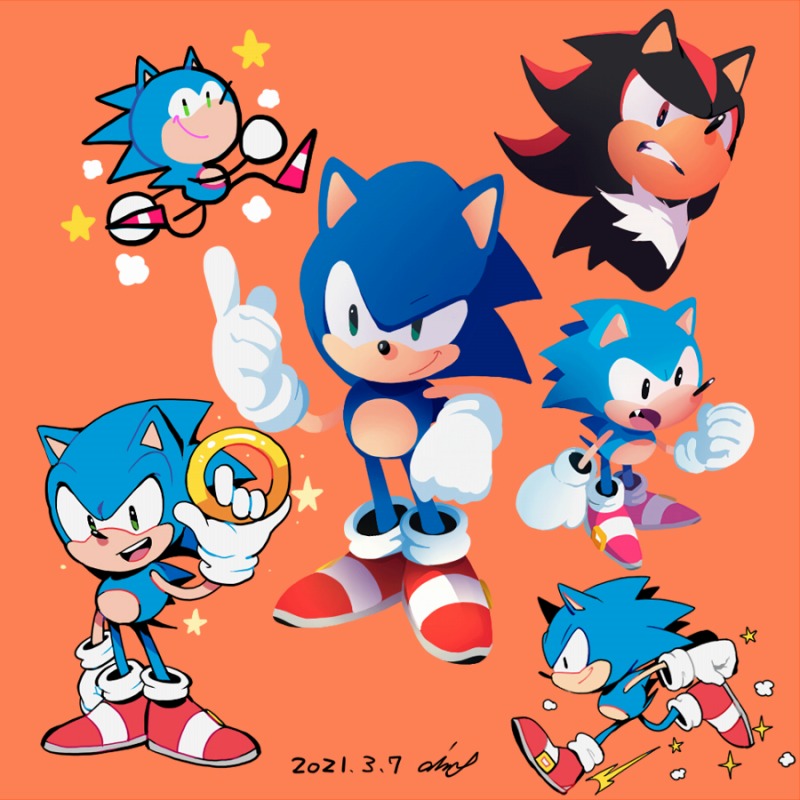 2021 aimf0324 anthro clothing eulipotyphlan fingers footwear gloves handwear hedgehog holding_object male mammal multiple_images open_mouth open_smile running sega shadow_the_hedgehog signature simple_background smile solo sonic_the_hedgehog sonic_the_hedgehog_(series) teeth tuft video_games