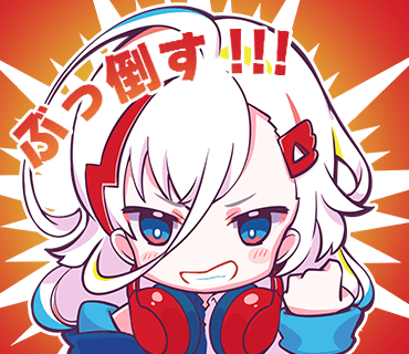 1girl ahoge angry blonde_hair blue_eyes blue_hair blush bright_pupils chibi clenched_hand denonbu furrowed_brow hair_between_eyes hair_ornament hairclip hand_up headphones headphones_around_neck houou_karin long_hair long_hair_between_eyes long_sleeves looking_at_viewer lowres multicolored_hair nonkomu_(furiten5553) official_art open_mouth outline red_hair solo streaked_hair teeth translated transparent_background upper_body white_hair white_outline white_pupils