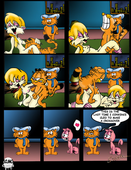 all_fours anal anal_penetration arlene bent_over breasts butt cat cleo cleo_catillac comic crossover cunnilingus doggystyle escoria feline female from_behind garfield garfield_(series) heathcliff_&amp;_the_catillac_cats humor leg_warmer legwear lying male mammal missionary_position multiple_positions nipples on_back oral oral_sex parody penetration pussy riff-raff riffraff sex the_catillac_cats vaginal