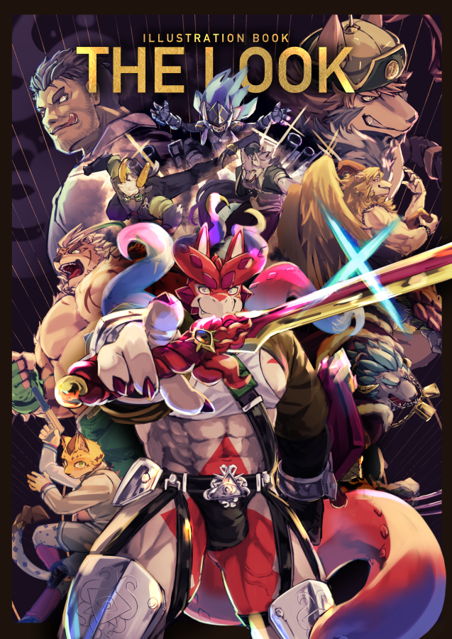 6+boys :q abs ahamma animal_ears bara bare_pectorals bulge character_request chest_harness colored_sclera cover cover_page cropped_shirt cthugha_(tokyo_houkago_summoners) curled_horns dagon_(tokyo_houkago_summoners) facial_hair fang feathered_wings feet_out_of_frame fingernails fish_boy furry furry_male goat_boy goatee hair_between_eyes harness holding holding_sword holding_weapon hombre_tigre_(tokyo_houkago_summoners) horns krampus_(tokyo_houkago_summoners) large_pectorals leopard_boy leopard_ears looking_at_viewer male_focus mature_male monster_boy multiple_boys muscular muscular_male navel octopus_boy pectoral_cleavage pectorals prehensile_tail purple_eyes sharp_fingernails short_hair sideburns sidepec stomach stubble sword tail tanngrisnir_(tokyo_houkago_summones) temujin_(tokyo_houkago_summoners) tentacle_hair tentacles thick_eyebrows thick_thighs thighs tiger_boy tokyo_houkago_summoners tongue tongue_out weapon wings wolf_boy wolf_ears yellow_sclera