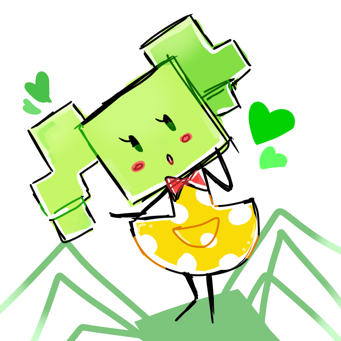 &lt;3 1:1 anthro arachnid arthropod black_arms black_legs blush cheek_blush clothed clothing dress female green_body humanoid machine mimi_(mario) open_mouth pigtails ribbons robot robot_humanoid solo spider transformation unknown_artist yellow_clothing yellow_dress