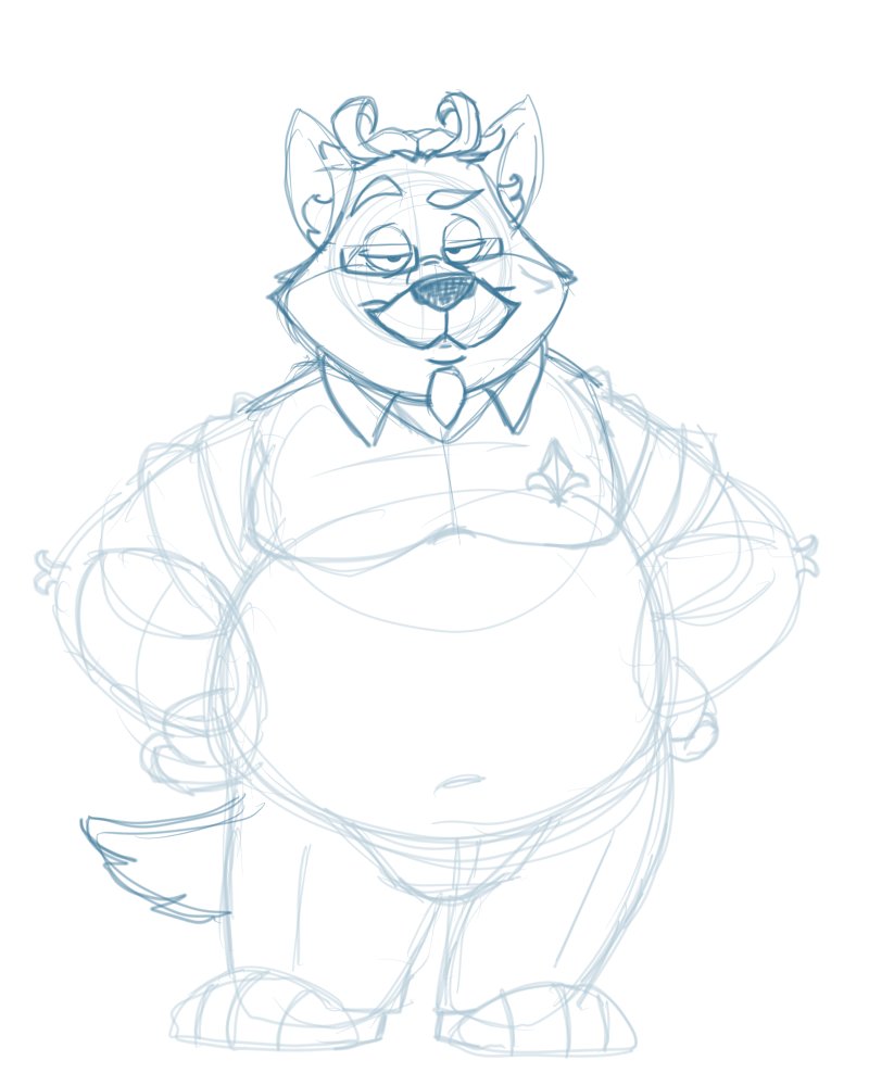 2021 4:5 anthro belly bravo canid canine eyewear facial_hair glasses male mammal mature_male moobs mustache overweight overweight_male simple_background sketch solo white_background