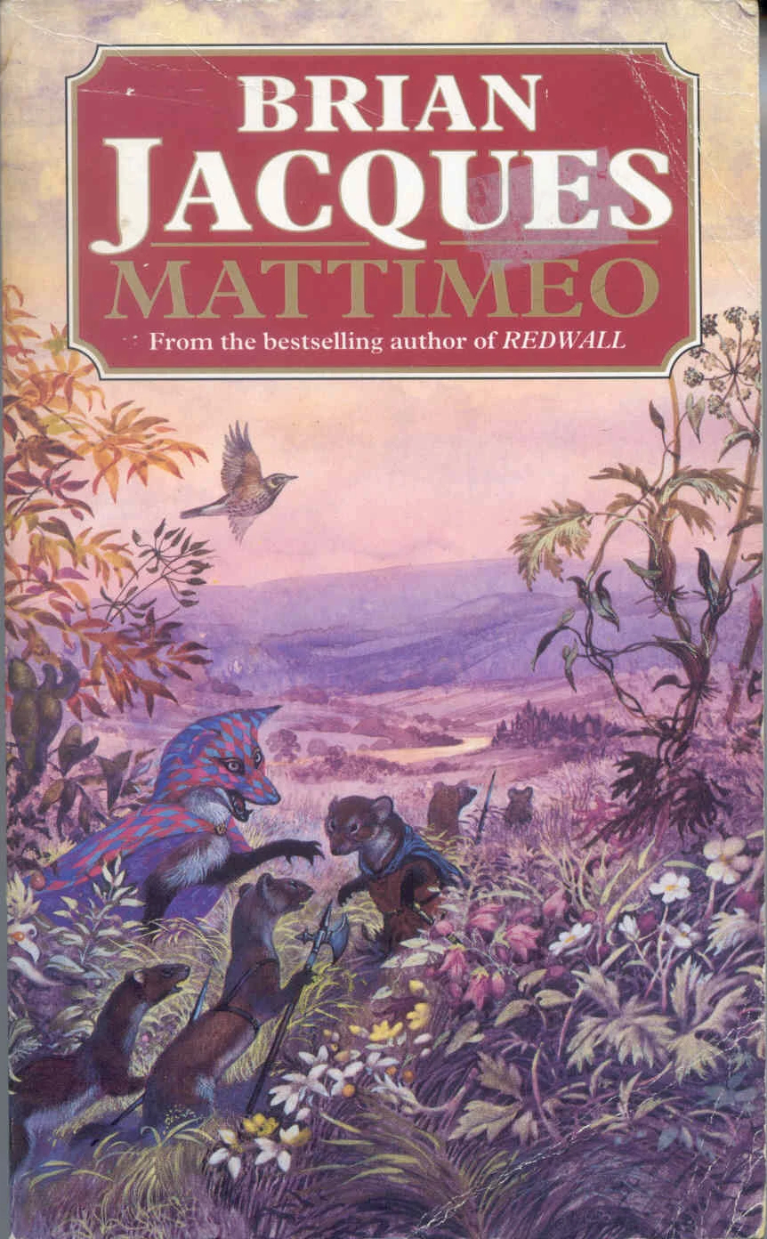 1994 ambient_bird ambiguous_gender avian bird black_body black_fur book_cover brown_body brown_fur canid canine cape claws clothed clothing cover english_text feathered_wings feathers flower flying fox fur group halberd hi_res holding_halberd holding_polearm john_barber landscape male mammal mask melee_weapon multicolored_body multicolored_clothing multicolored_fur mustelid musteline nude open_mouth outside plant polearm red_fox redwall river semi-anthro sky slagar_the_cruel standing sword teeth text traditional_media_(artwork) weapon white_body white_fur wings