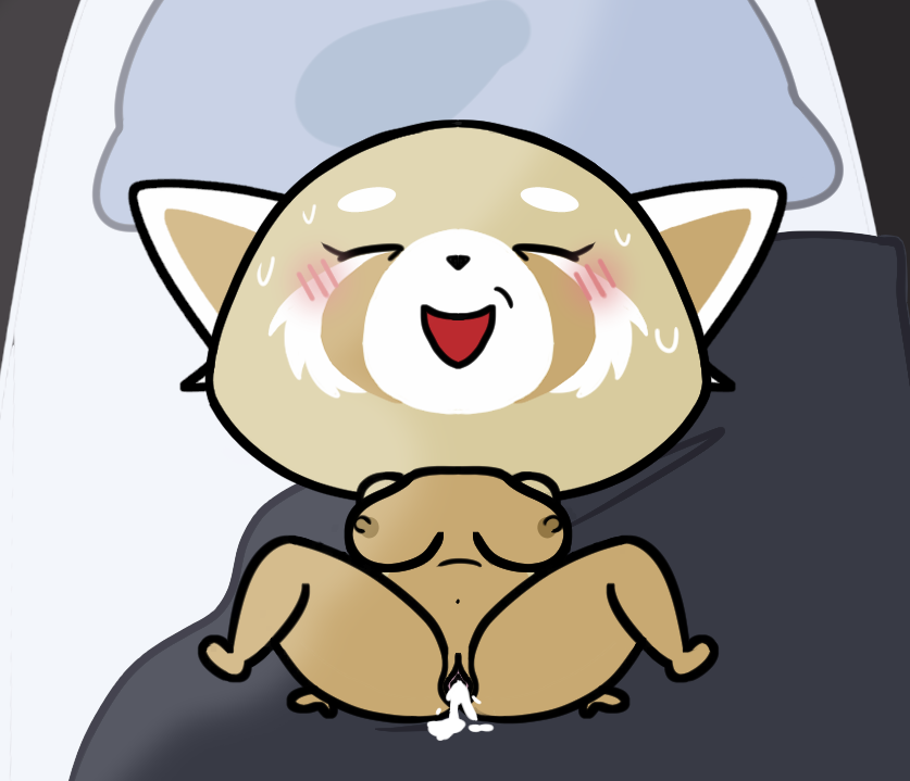 2021 after_sex afterglow aggressive_retsuko ailurid anthro bed blush bodily_fluids breasts brown_nipples cum cum_from_pussy cum_in_pussy cum_inside cum_leaking duo eyes_closed female front_view full-length_portrait fur furniture genital_fluids genitals impstripe legs_up looking_pleasured mammal mature_female nipples nude on_bed on_model open_mouth open_smile portrait pussy red_panda retsuko's_mother sanrio smile solo spread_legs spreading sweat tan_body tan_fur toony