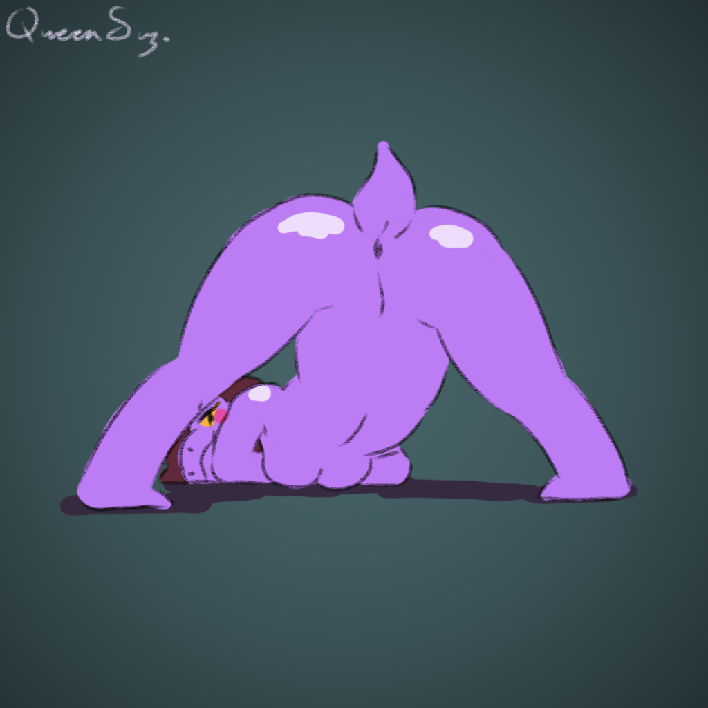 1:1 anthro anus breast_squish breasts brown_hair butt deltarune dinosaur face_squish female genitals glistening glistening_butt glistening_shoulders hair invalid_tag jack-o'_pose kcrtp lizard looking_at_viewer messy_hair no_navel nostrills pose purple_body purple_scales pussy reptile scales scalie short_tail simple_background smile smiling_at_viewer snout solo spread_legs spreading squish stubby_tail susie_(deltarune) thick_thighs video_games vignette yellow_eyes
